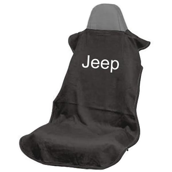 Seat Armour Seat Armour SA100JEPB Jeep Letters Black Seat Cover SA100JEPB